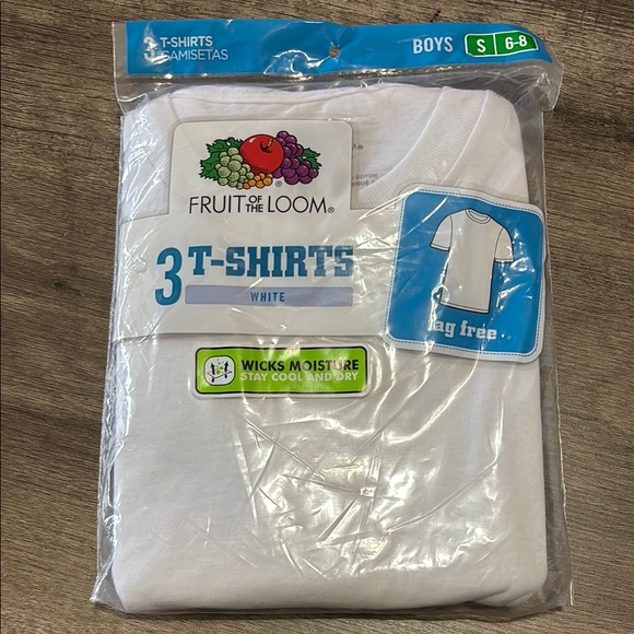 Fruit of the Loom Boys White T-Shirts Pack - Picture 1 of 4